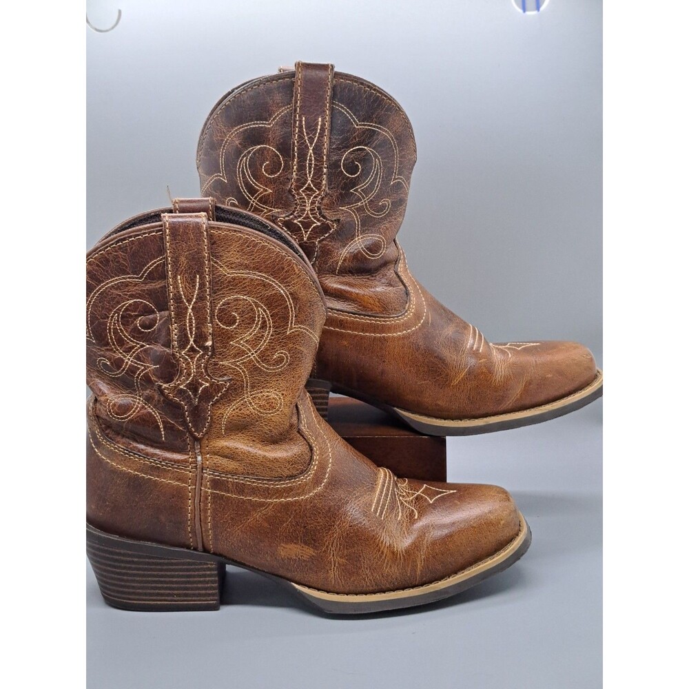 Justin Boots Boys Size 6.5B L9510 Leather Western Farm Square Toe